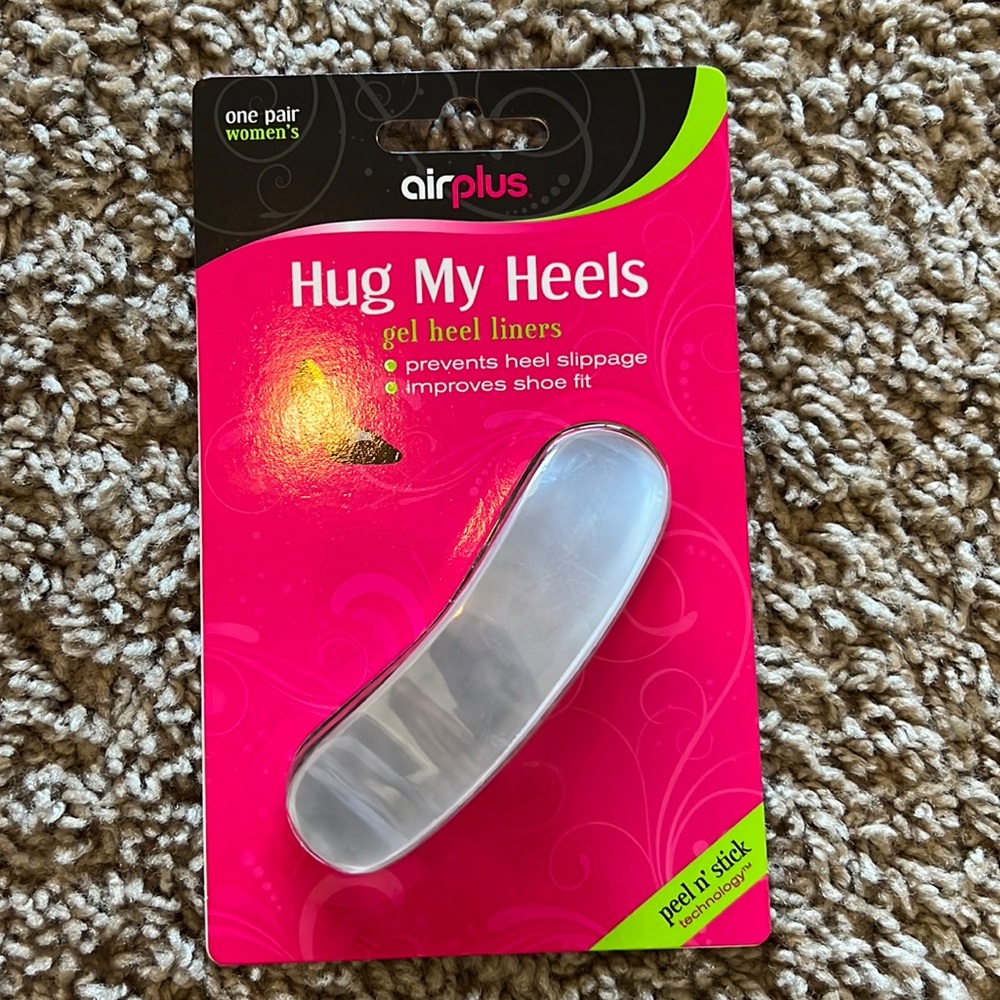 Air Plus Hug My Heels Gel Heel Liners, women’s, one pair, new
